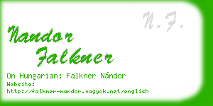 nandor falkner business card
